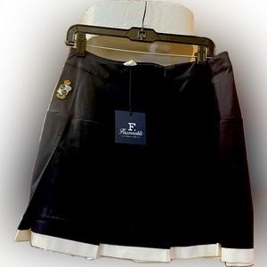 Faconnable, new with tags, Womens, preppy tennis skirt, navy‎ with white size 40